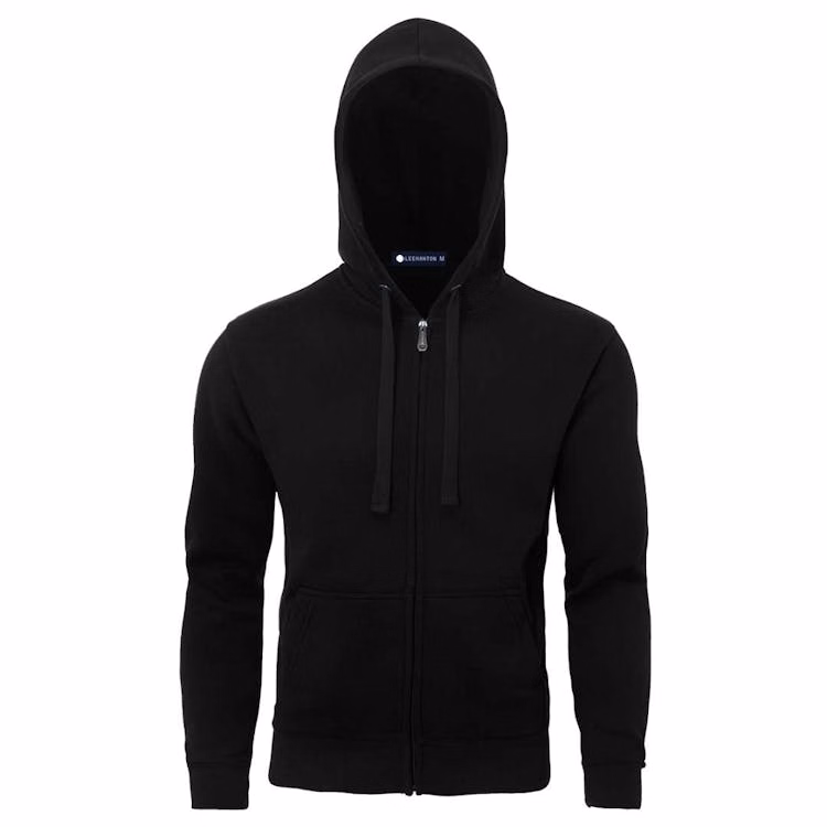 Fleece Full Zip Hoodies - Size 2XL Black