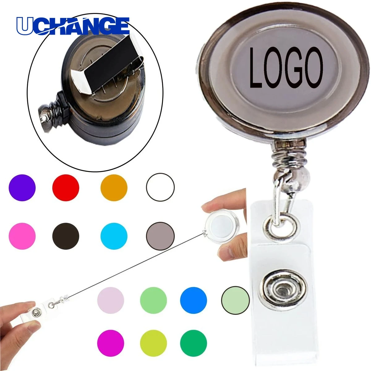 Badge Reel with Belt Clip 1
