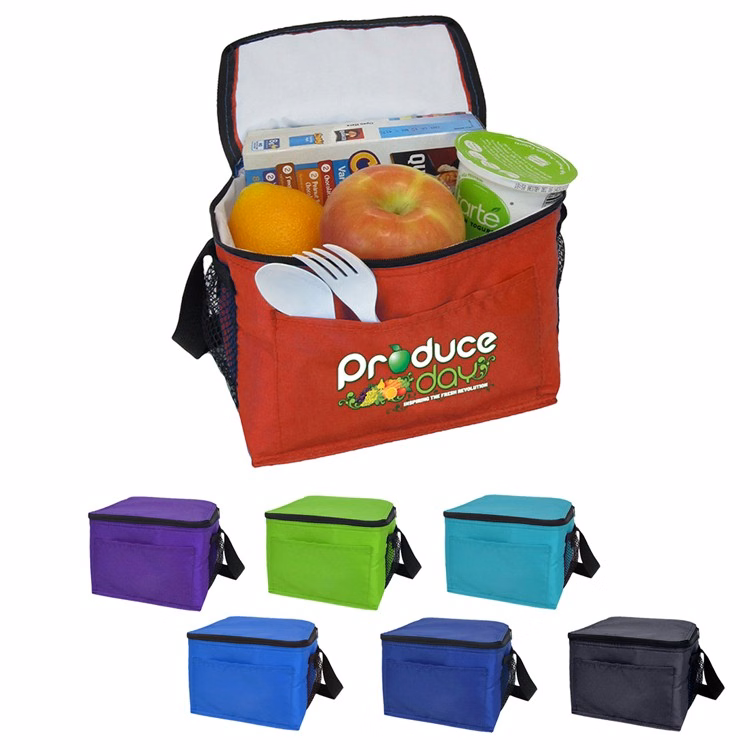 6-Can Cooler with both side mesh pockets