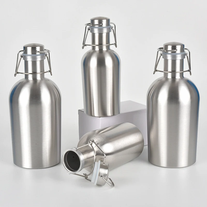 Stainless Growler - 64 oz., custom water bottle with logo imprint 1