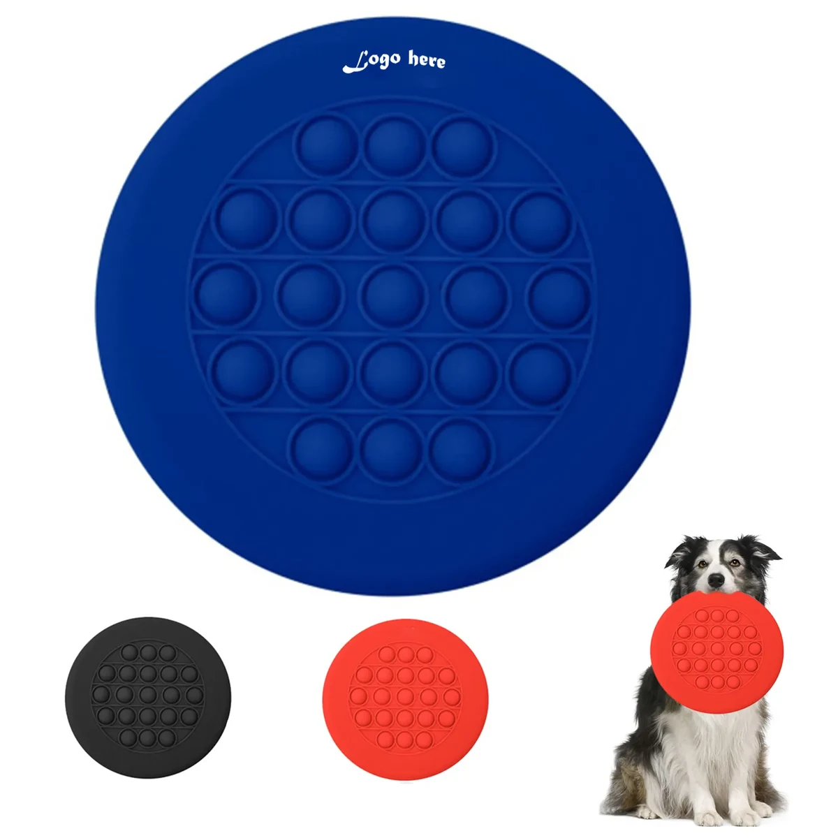 2-in-1 Silicone Push Pop Fidget Toy and Pet-Friendly Flying 1