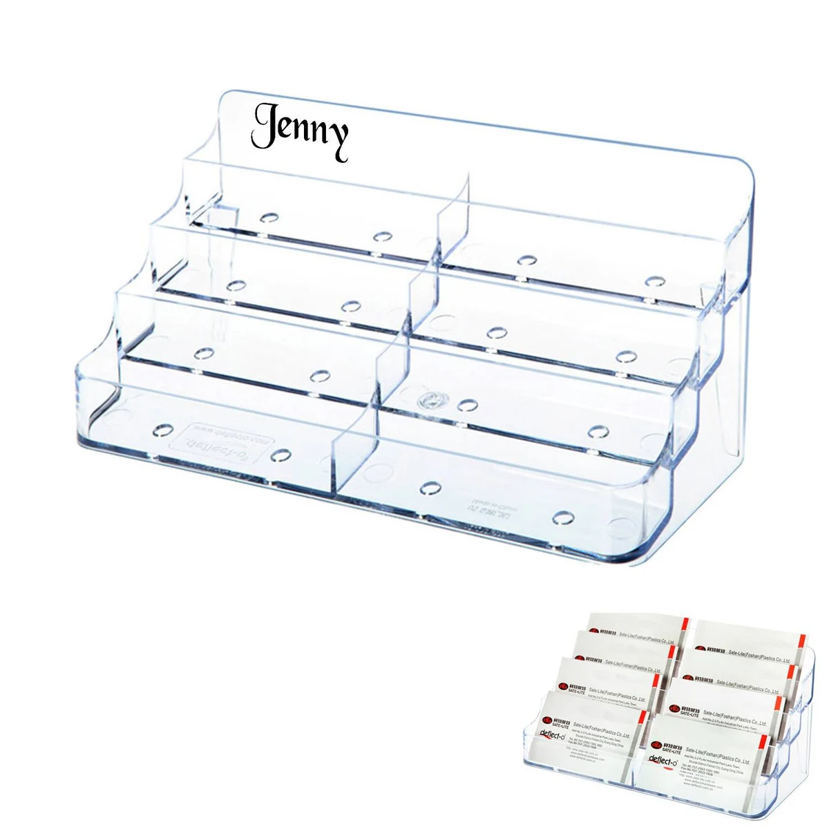 Acrylic Four-layer Eight-Grid Business Card Holder for Desk 1