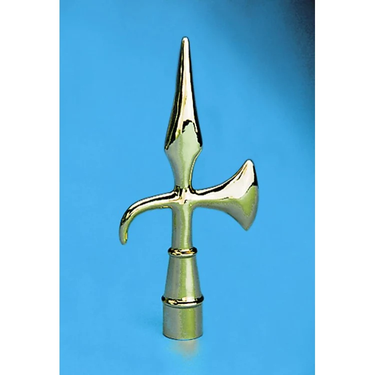 Golden Plated Battle Axe Indoor Flag Pole Ornament 1