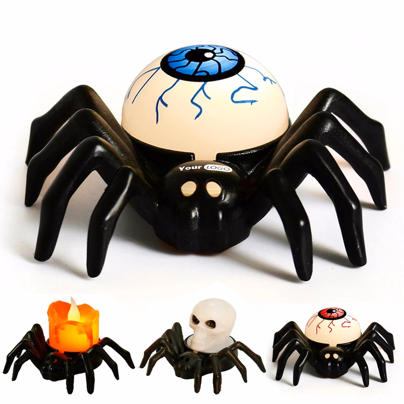 Plastic Halloween Spider Decorative Lamp