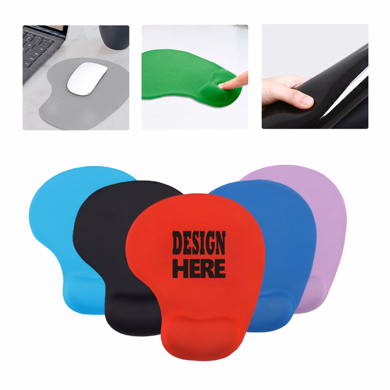 MOQ50 Ergonomic Silicone Wrist Support Mouse Pad for Office