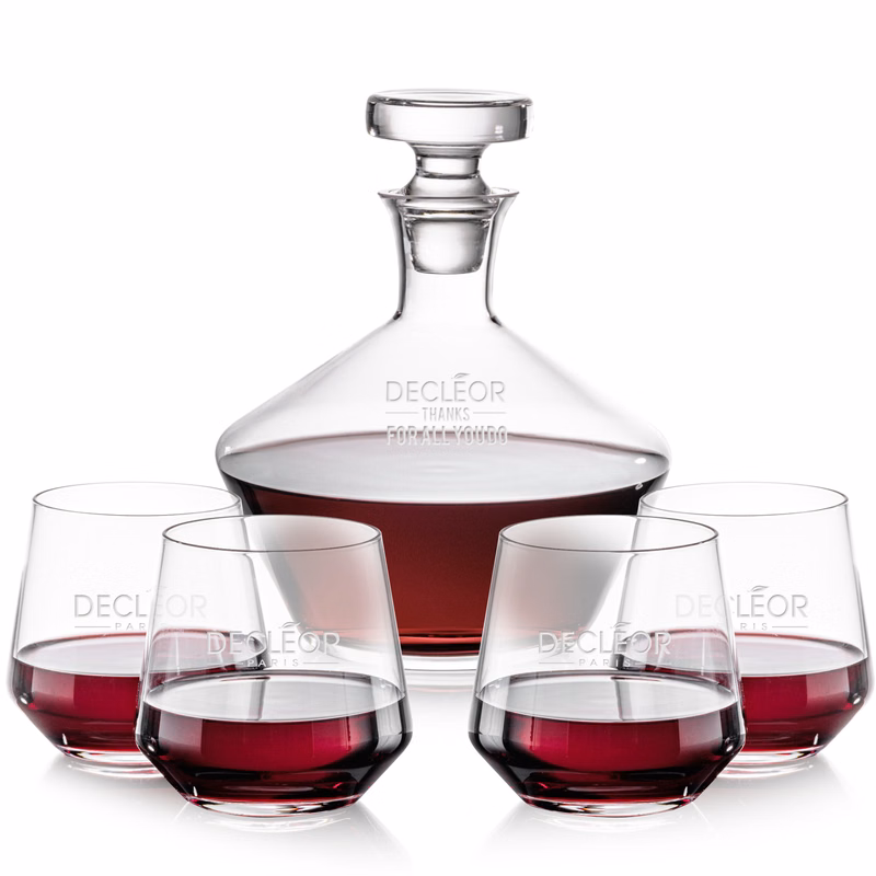Tucson Decanter & Stemless Wine Set