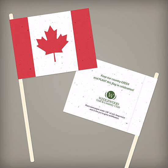 Canadian Seed Paper Promotional Flags