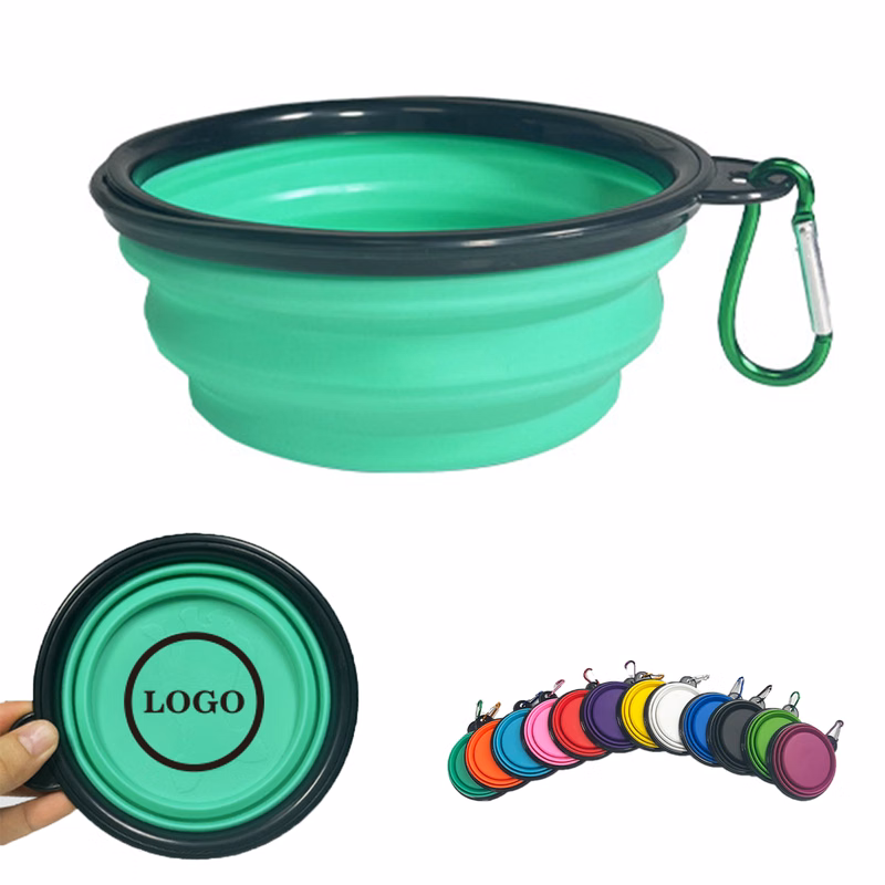 33.8oz TPE Foldable Pet Bowl with Climbing Buckle