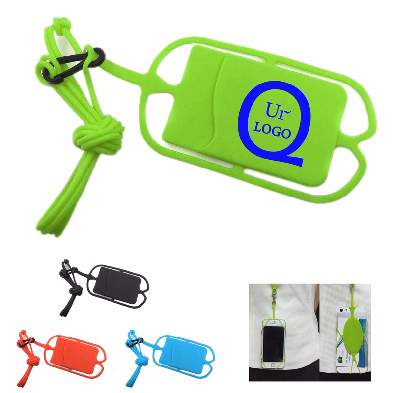 Silicone Card Cover W/Lanyard