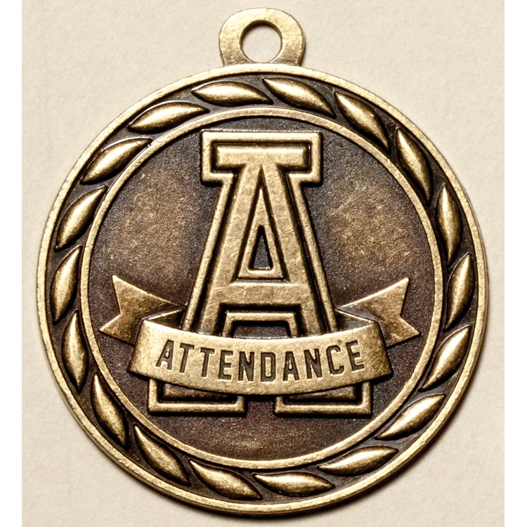 Attendance Medal, 2" 1