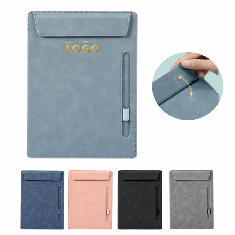 A4 Letter Size PU Leather Clipboard with Pen Holder