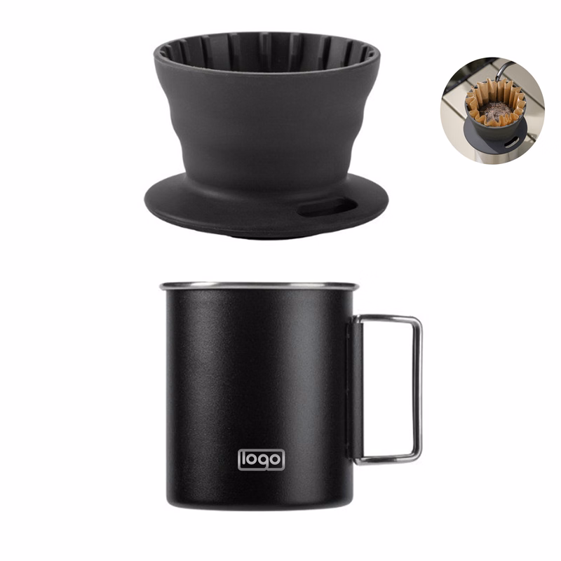 Portable Camping Coffee Kit -Hand Drip Set with Cup & Filter