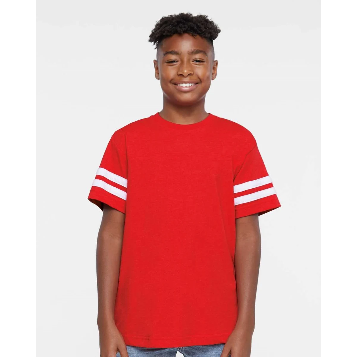 Youth Football Fine Jersey Tee - 6137 1