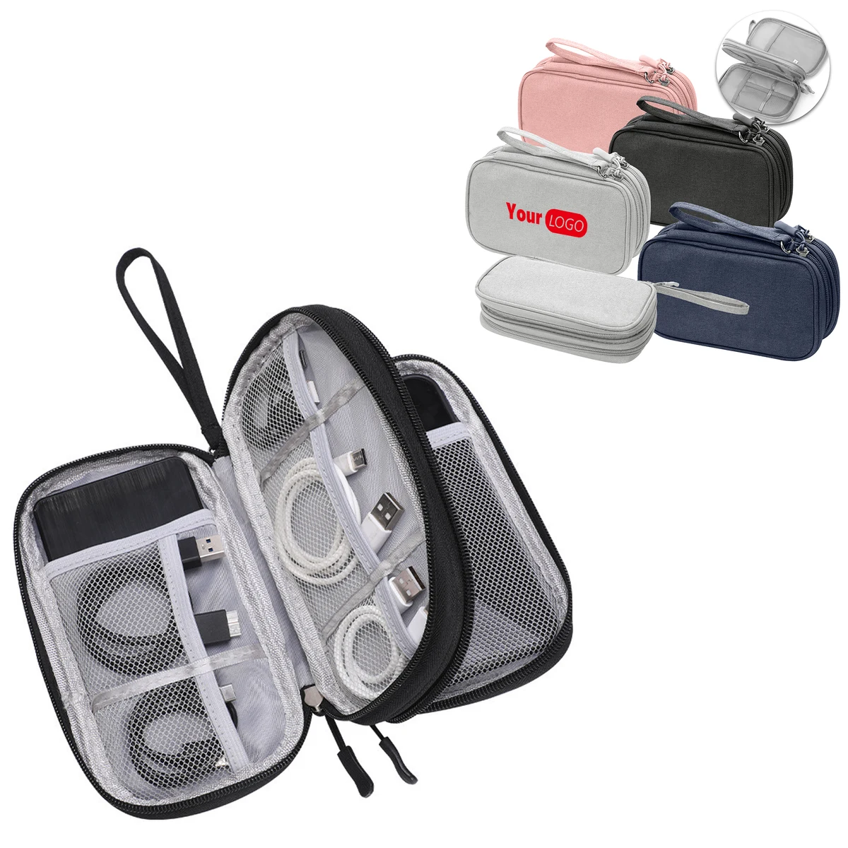 Portable Cable Cord Tech Organizer Pouch 1