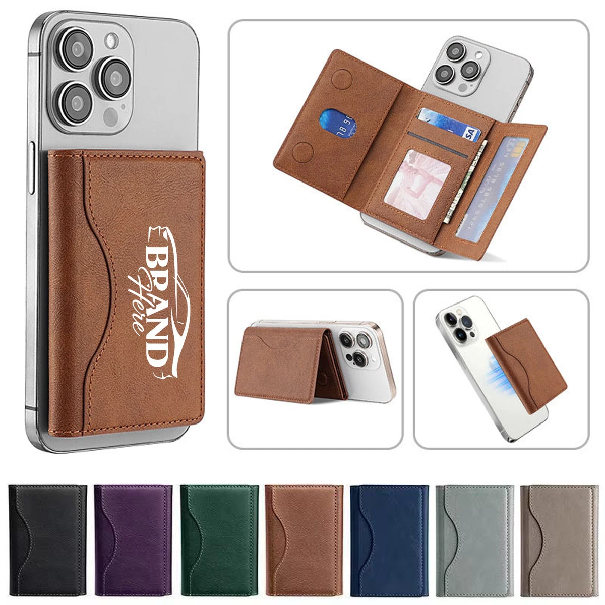 Magnetic PU Leather Trifold Wallet 1