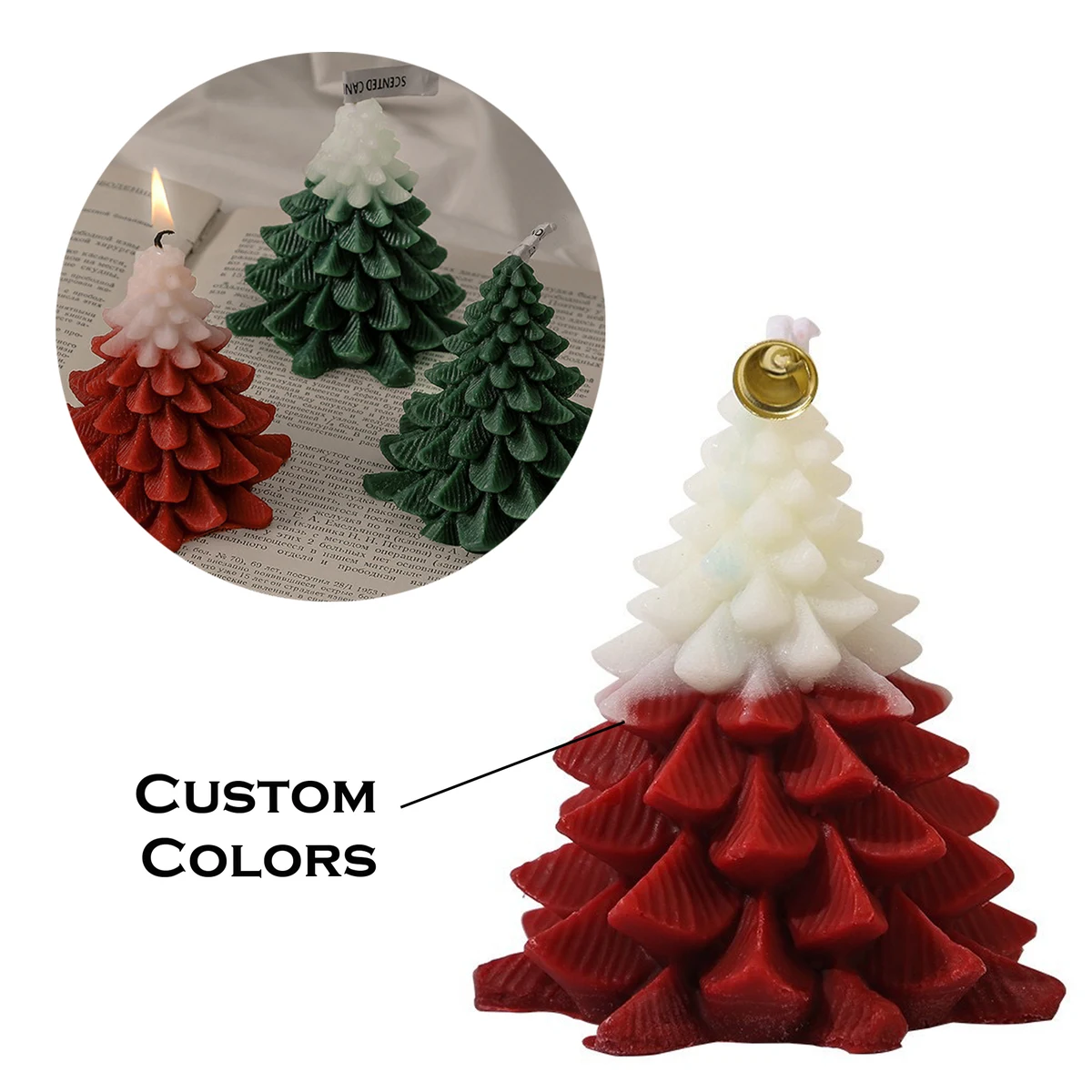 Handcrafted Christmas Tree Candle 1