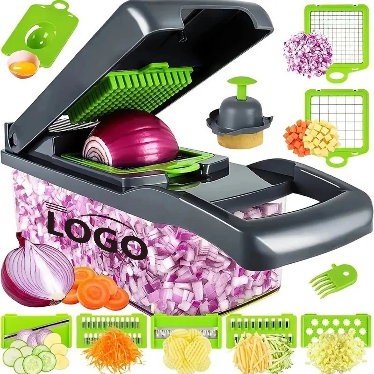 16-piece Set Mandoline Slicer Vegetable Chopper 1