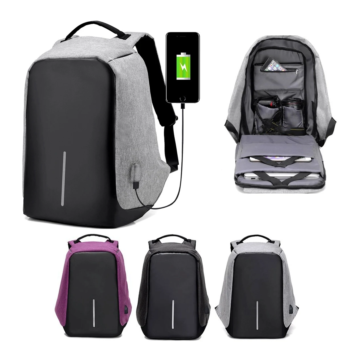 Waterproof Laptop Backpack With Usb Charging Port 1