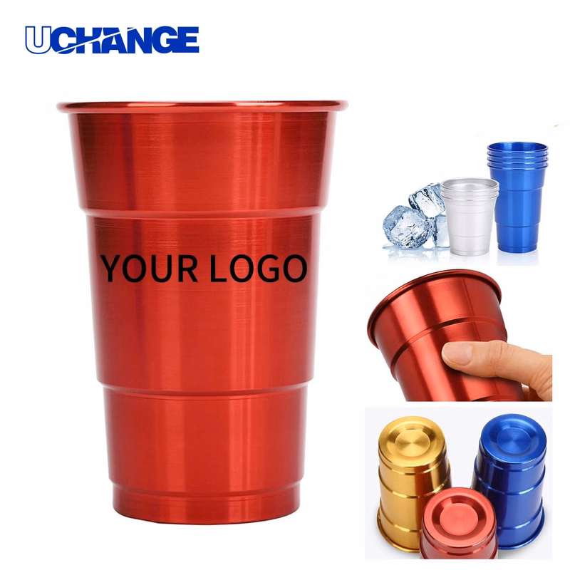 Aluminum Cup Drinkware 16oz Reusable for Travel and Hiking