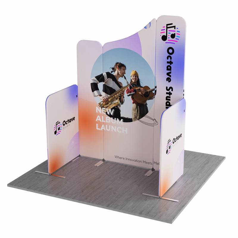 NEW MagLock Sloped Open Fabric Display Kit E - 6.6'x8'