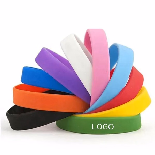 Silicone Sports Wristband with Solid Color Fitness Bracelet
