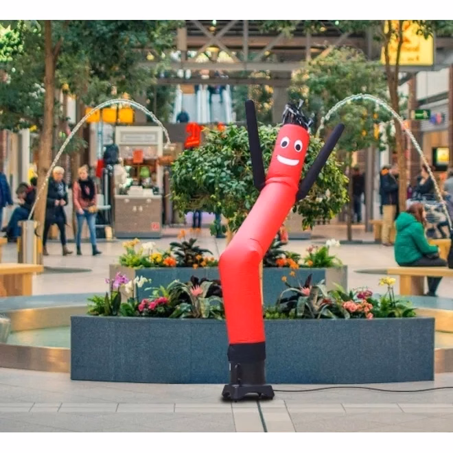 Red with Black Arms Inflatable Tube Man - 10ft w/Blower