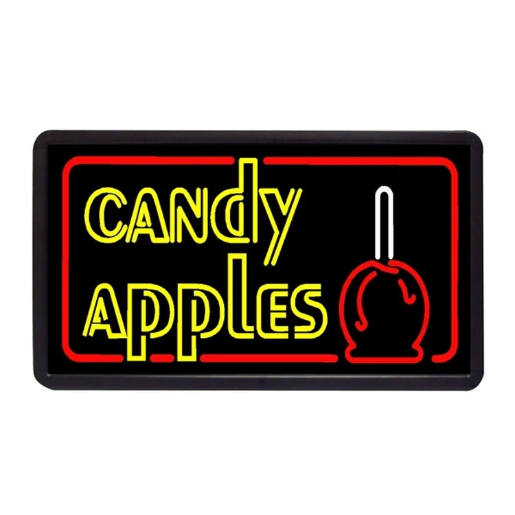 Candy Apples 13" x 24" Simulated Neon Sign 1