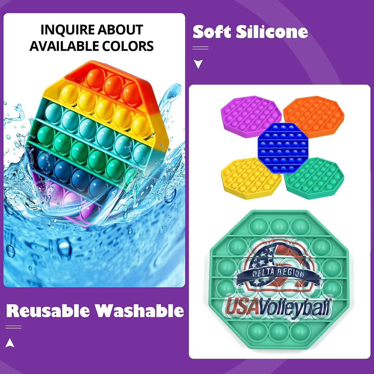 OctaPop Washable Silicone Pop-It Pad 1