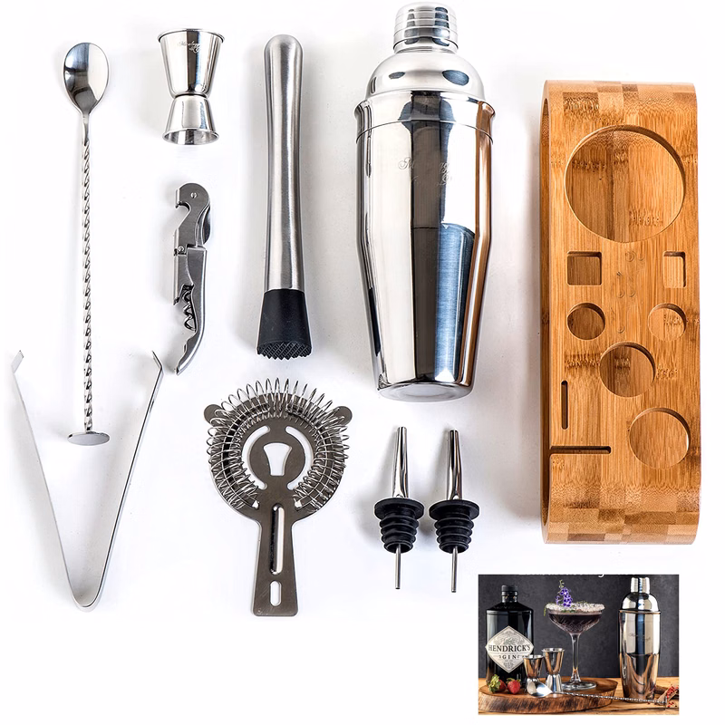 9 Pieces Bartender Tool Kit Set