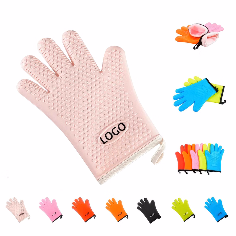 Custom Gift Silicone Cooking & Baking Oven Mitt & BBQ Glove