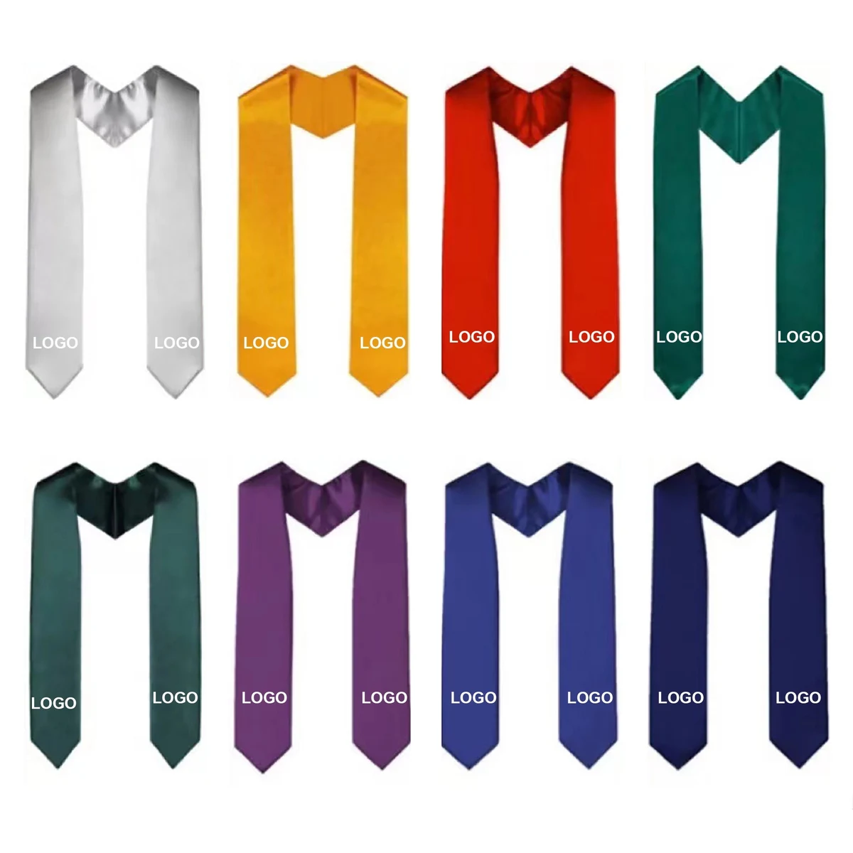 Classic Plain Graduation Honor Stole 1