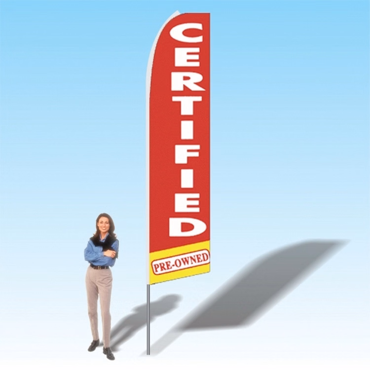 15FT Certified PreOwned Advertising Banner Flag