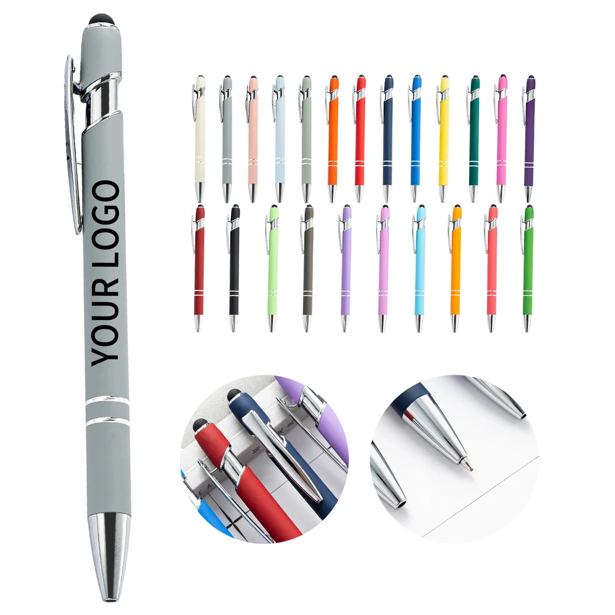 Stylus Ballpoint Pen with Rubber Finish 1