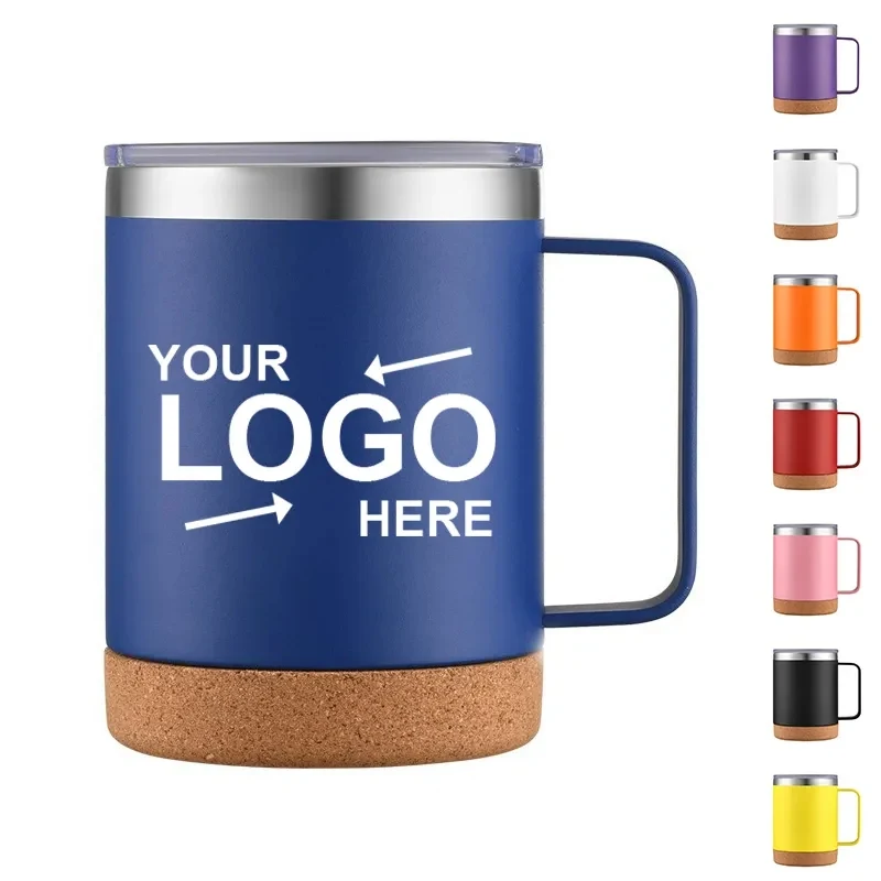 12 Oz Camping Mug With Cork Base 1