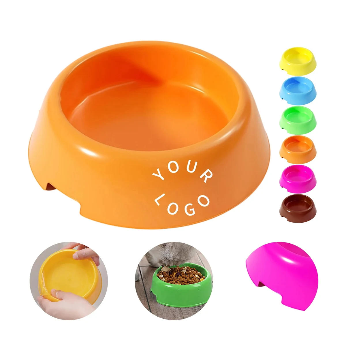 Plastic Candy Color Pet Food and Water Bowl 1