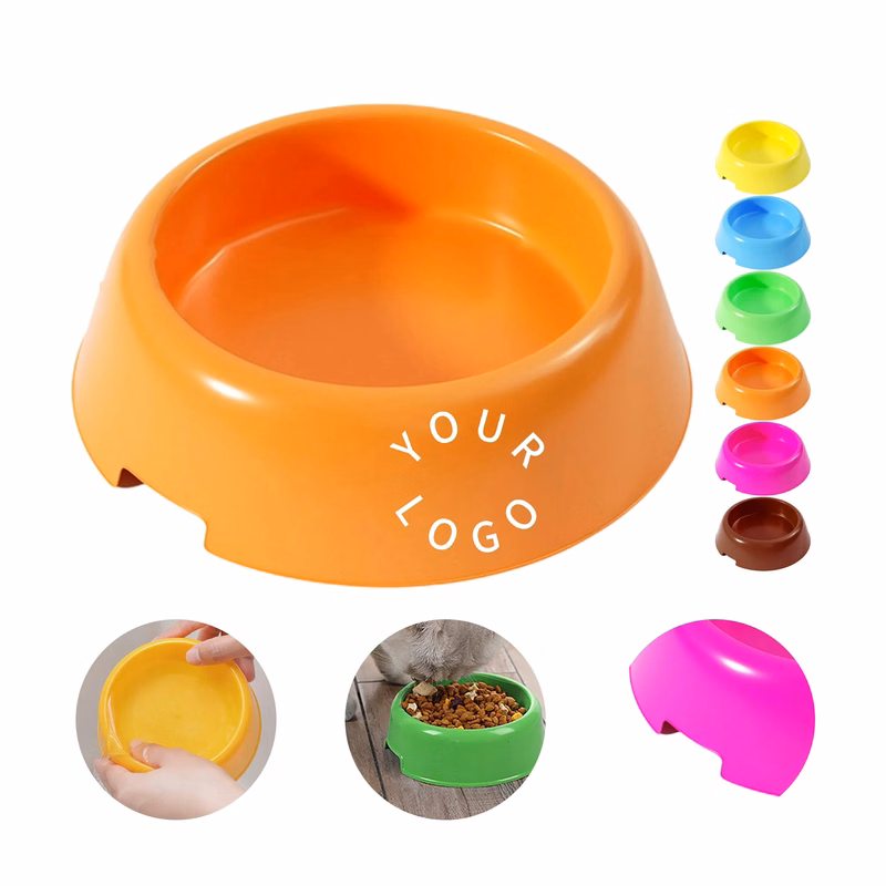 Plastic Candy Color Pet Food and Water Bowl
