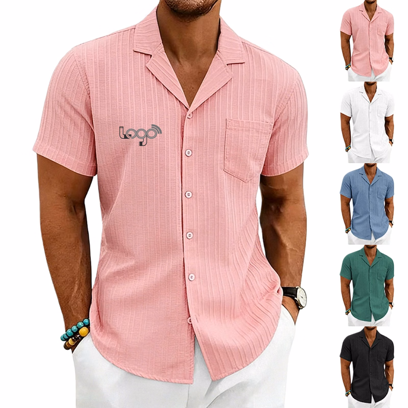 Cubian-collared Casual Short-Sleeve T-Shirt
