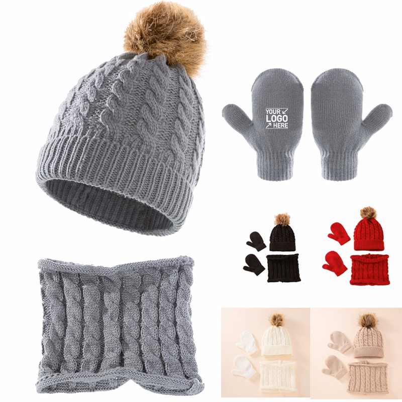 Winter Toddler Hat Scarf Gloves Set
