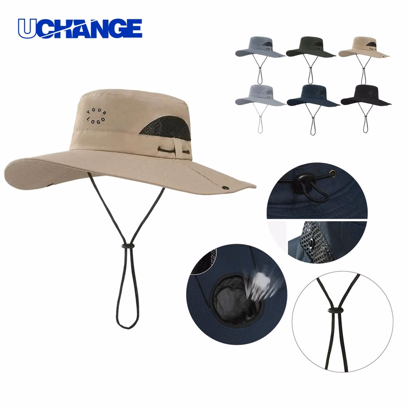 Polyester Bucket Hat Headwear with Sweatband for Outdoor Use