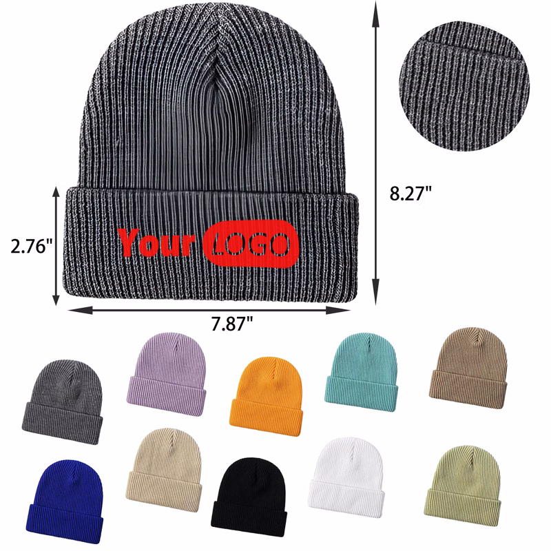 MOQ 20 PCS Solid Color Classic Knitted Hat