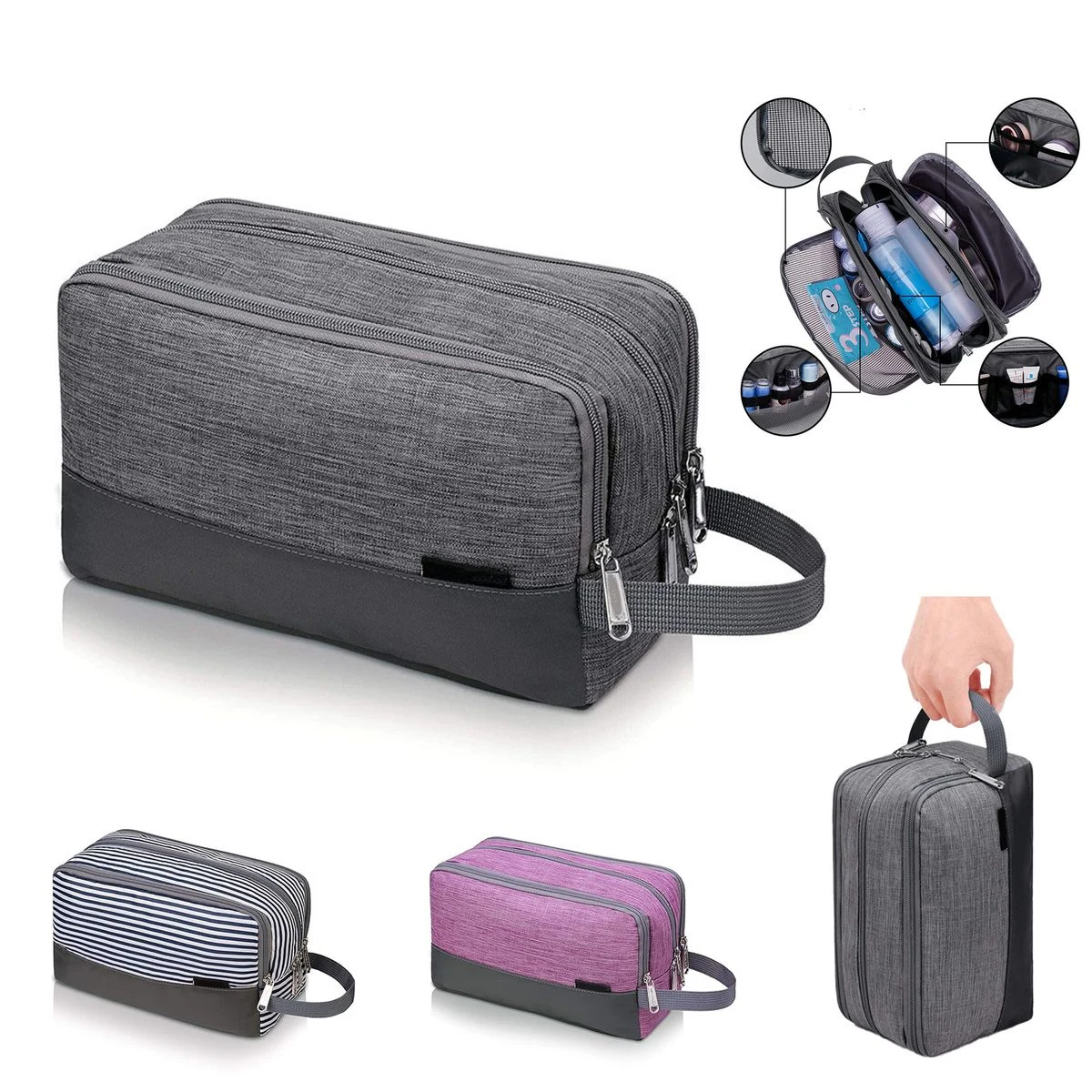 Toiletry Bag for Men Hanging Dopp Kit Water Resistant Shaving Bag 1