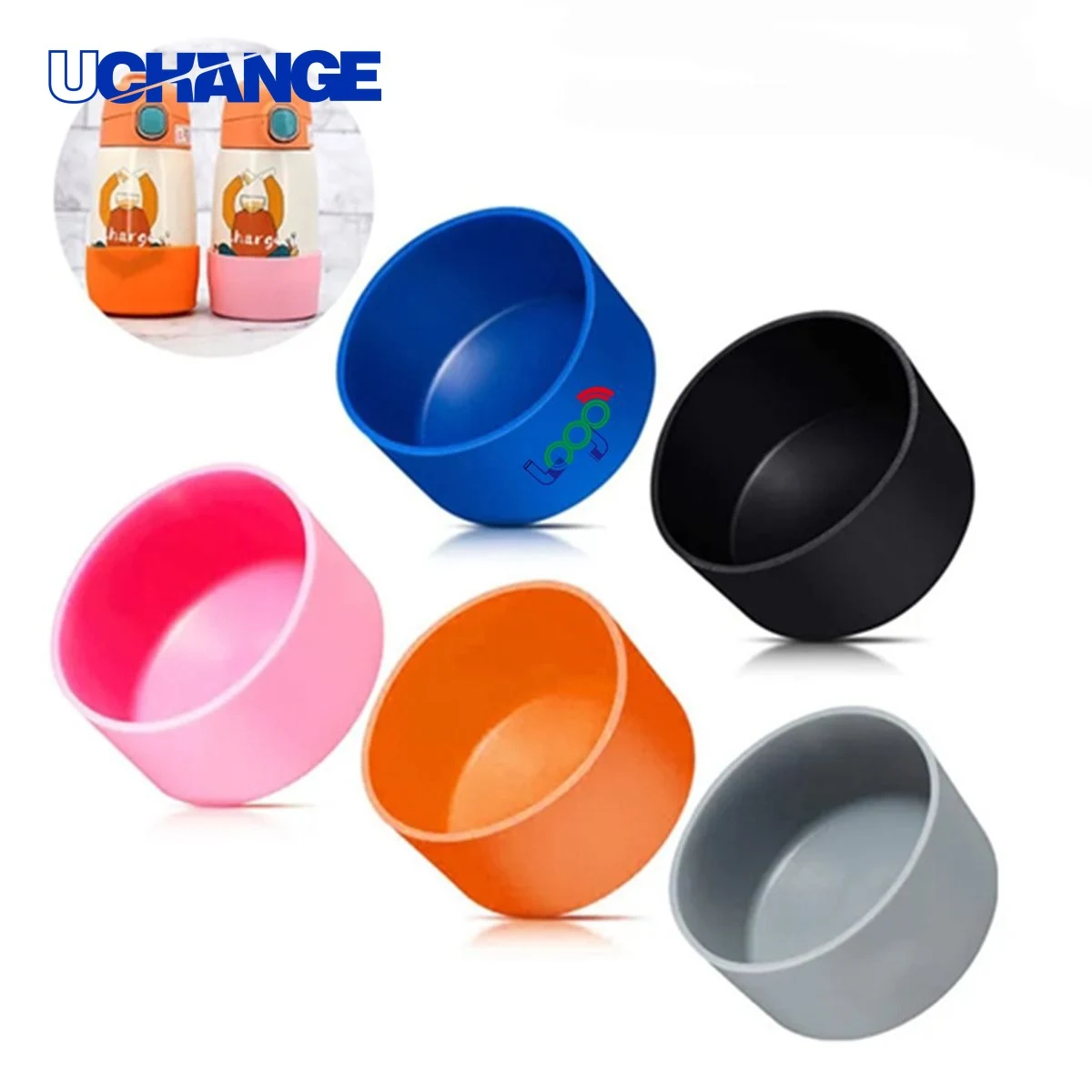 Durable Silicone Insulation Cup Sleeve, custom koozie with logo imprint 1