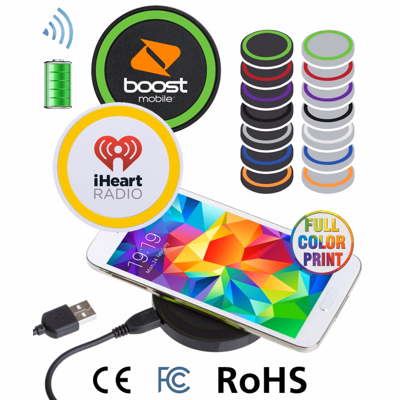 Union Printed, QI Wireless Charger Pad - Full-Color Print