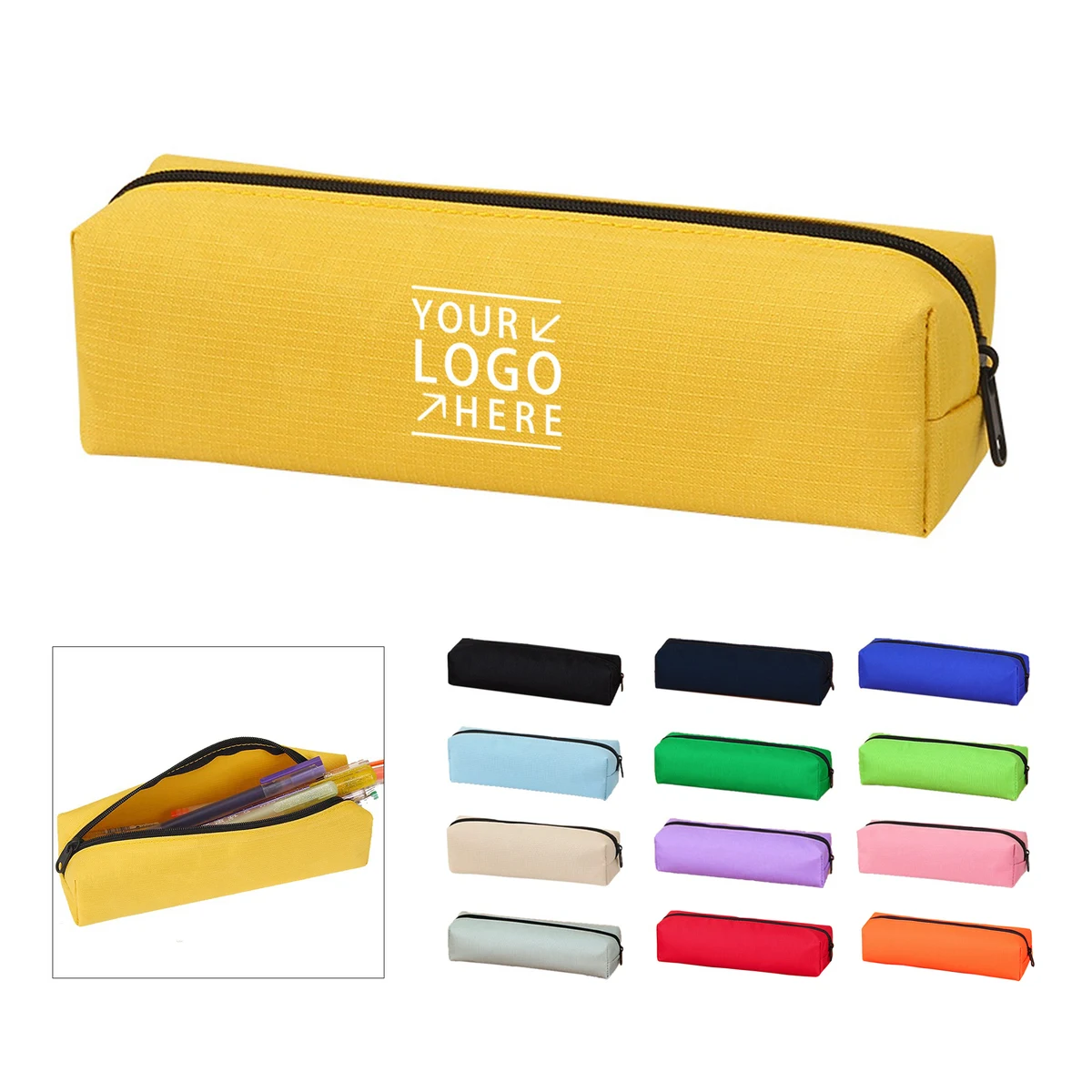 Oxford Cloth Rectangular Waterproof Zipper Pencil Case 1