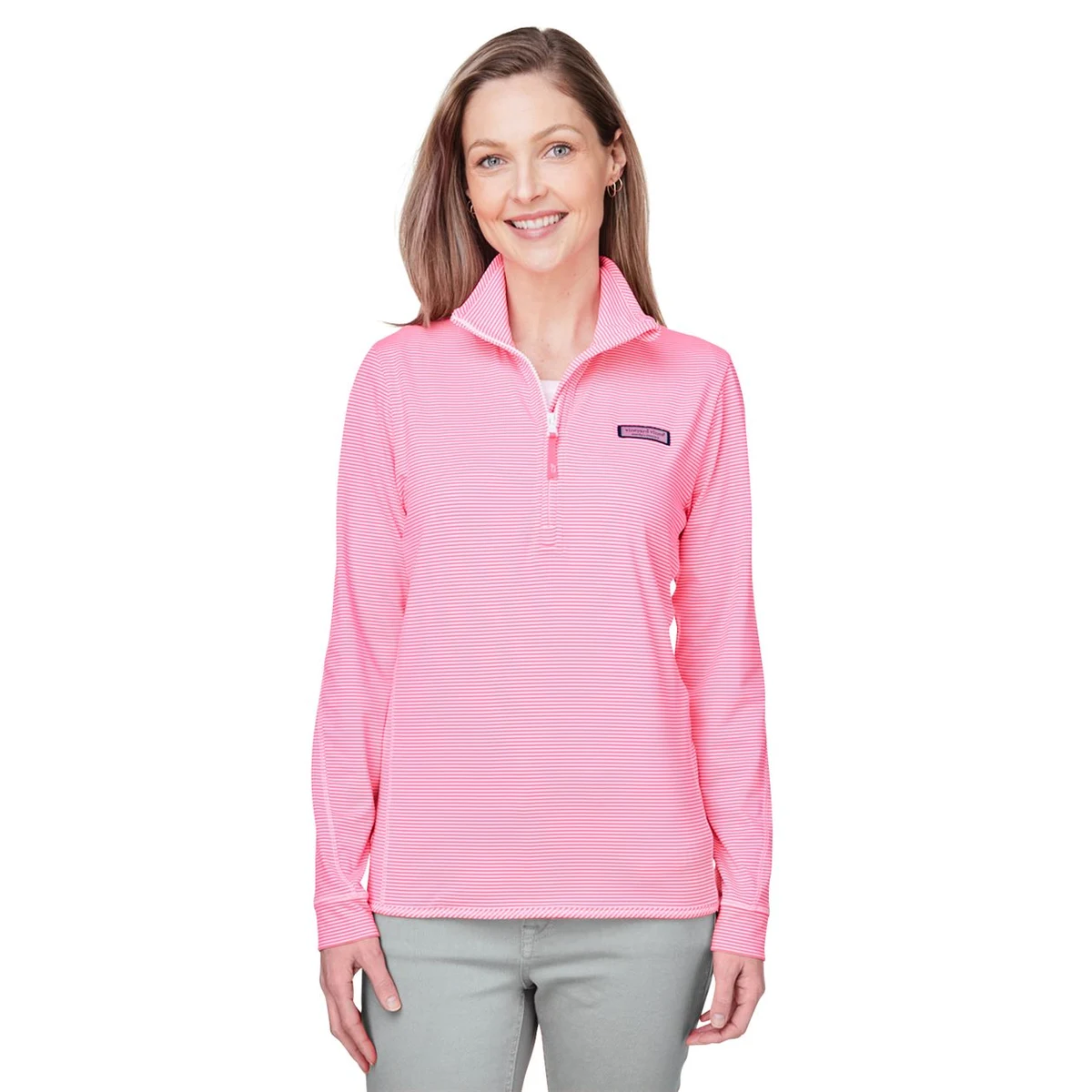 Women's Microstripe Sankaty Half-Zip Pullover - K002521 1