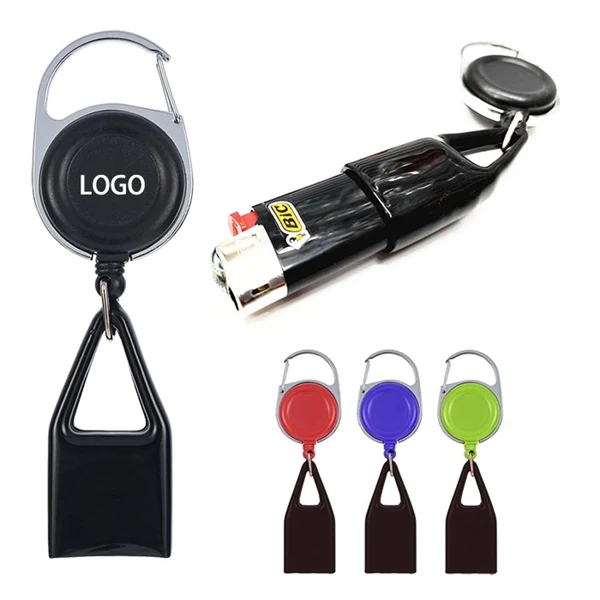 Polyester Lanyard Badge Reel Lighter Holder 1