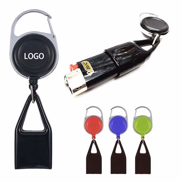 Polyester Lanyard Badge Reel Lighter Holder