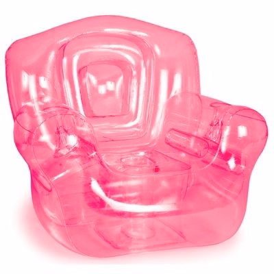 Inflatable Blown-Up Chair, Pink - No Imprint