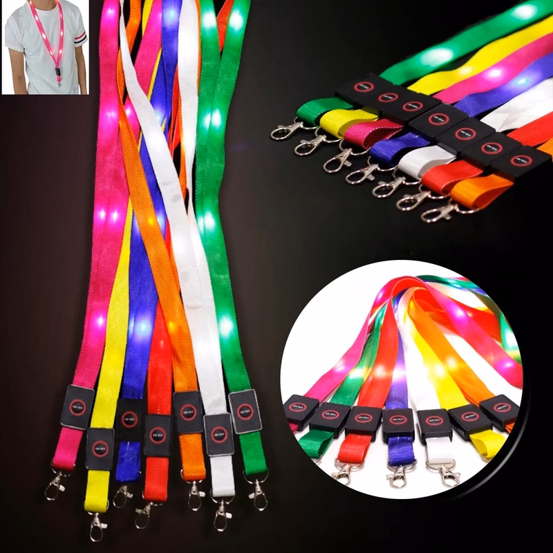 Led Light Up Neon Necklace Neck Lanyard