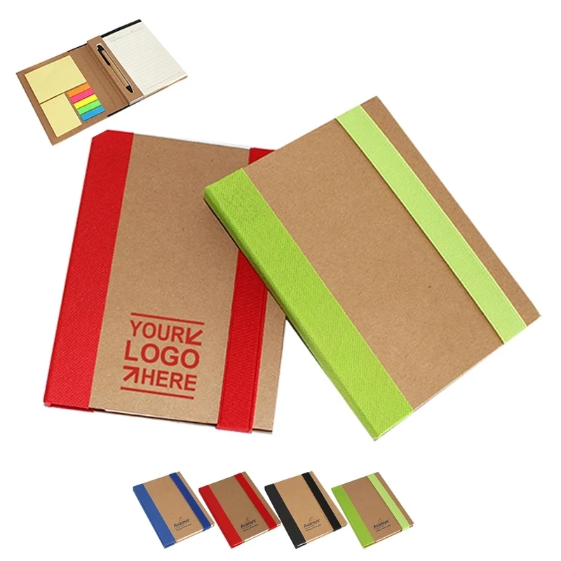 Recycle sticky notebook & pen set 1